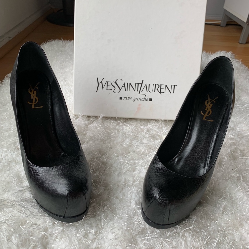 YSL Tribute Two Platform Pumps 39